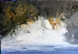 Au cœur du temps, techniques mixtes sur toile, 80 x 115 cm (c) Gérard Machart