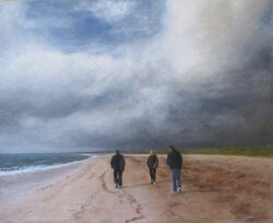 En marche vers l’orage, techniques mixtes, 100 x 81 cm (c) Josette Nicolle