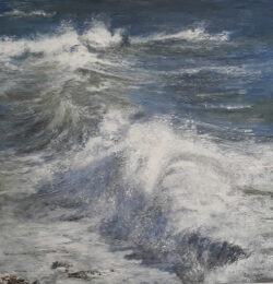 La vague folle, techniques mixtes, 80 x 80 cm (c) Josette Nicolle