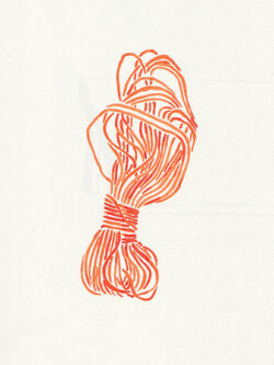 un dessin de la Série « Dé-lovées », encre du papier (c) Caroline Regnier