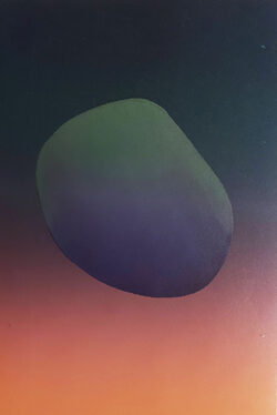 Corps flottants, Camille Oarda, 2020,  monotype et roulage, 30 x 20 cm © Camille Oarda