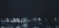 Front de nuit, Emmanuel Gatti, 2019, morsure directe sur trame d’aquatinte, 230 x 120 cm © Emmanuel Gatti