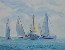 La Belle plaisance - Bénodet, Patrick J. Davidson, aquarelle 40x50 cm (c) Patrick J. Davidson