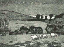 Sans titre (paysage n°2), Lisa Sagnet, eau forte, 15x10 cm (c) Lisa Sagnet